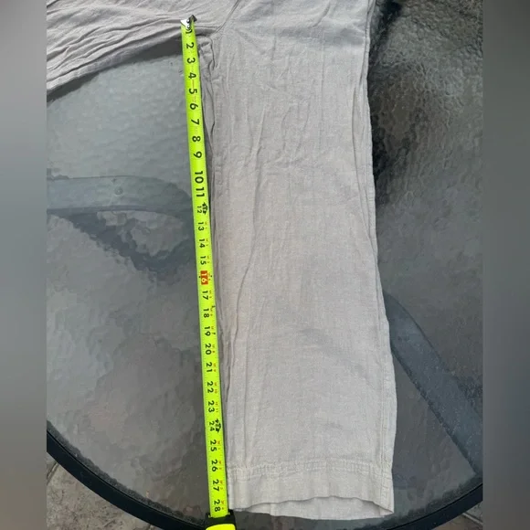 Old Navy Flax Linen-Blend Wide Leg Pants Medium Tall - Picture 8 of 9